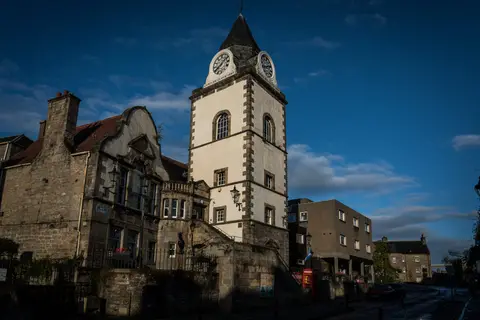Photo of South Queensferry, a village in Edinburgh, central Scotland.