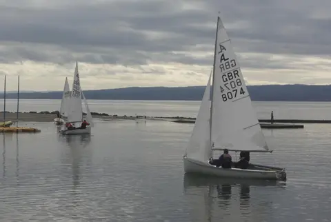 Photo of West Kirby Marine Lake, a landmark in Merseyside, north west England.
