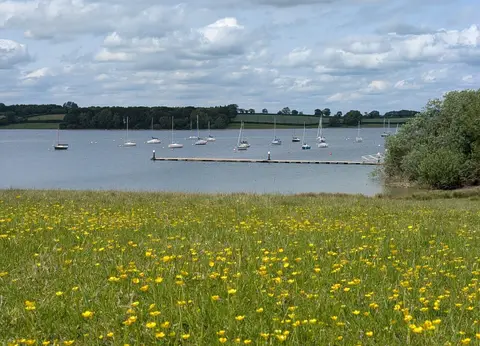 Photo of Rutland Water, a reservoir near Hambleton, Rutland, central England.