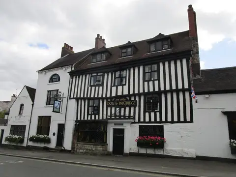 Photo of Ye Olde Dog & Partridge, a pub near Tutbury, Staffordshire, central England.