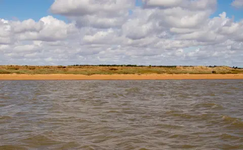 Photo of Havergate Island, an island in Suffolk, eastern England.