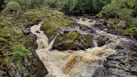 Photo of Falls of Feugh, a waterfall near Banchory, Aberdeenshire, north east Scotland.