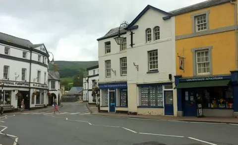 Photo of Crickhowell, a village in Bannau Brycheiniog, the Powys, mid Wales.