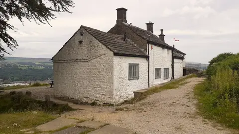 Photo of White Wells, a landmark near Ilkley, West Yorkshire, northern England.