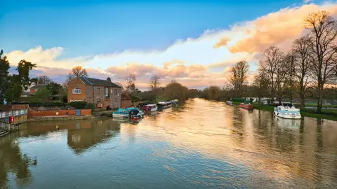 Photo of Wallingford, a village in Oxfordshire, south east England.