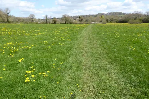 Photo along the Gloucestershire Way, a 94-mile long-distance path running from Chepstow to Tewkesbury, south west England.