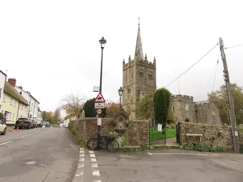 Photo of Sidbury, a village in Devon, south west England.