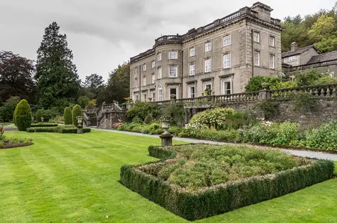 Photo of Rydal Hall, a Grade II* registered house & garden in the Lake District, Cumbria, north west England.
