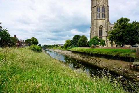 Photo of St Botolph's Church (Boston Stump), a church in Lincolnshire, central England.