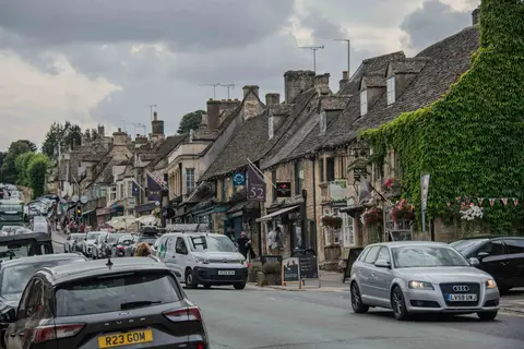 Photo of Burford, a village in the Cotswolds, Oxfordshire, south east England.