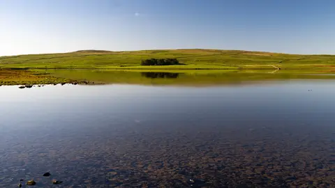 Photo of Malham Tarn, a tarn in the Yorkshire Dales, North Yorkshire, northern England.