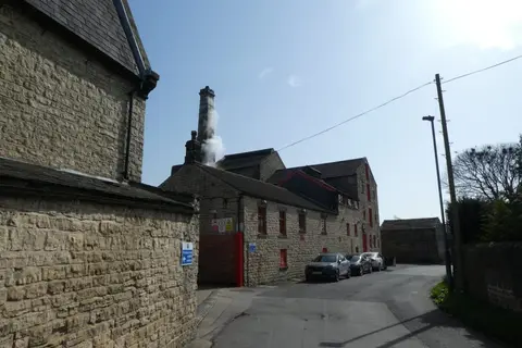 Photo of Theakston Brewery, a brewery near Masham, North Yorkshire, northern England.