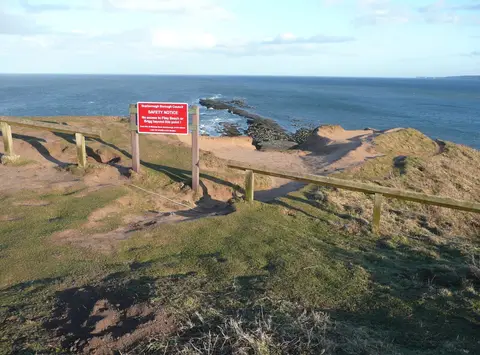 Photo of Filey Brigg, a Site of Special Scientific Interest in North Yorkshire, northern England.