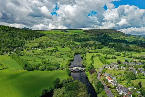 Photo of Aberfeldy, a village in Perth and Kinross, central Scotland.