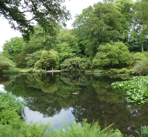 Photo of Pencarrow, a Grade II* registered house & garden near Blisland, Cornwall, south west England.