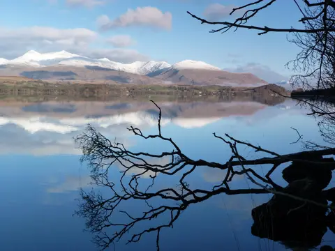 Photo of Loch Awe, a loch near Kilchrenan, Argyll and Bute, the Scottish Highlands and Islands.