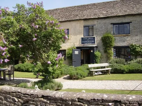 Photo of The Bell at Sapperton, a pub in the Cotswolds, Gloucestershire, south west England.