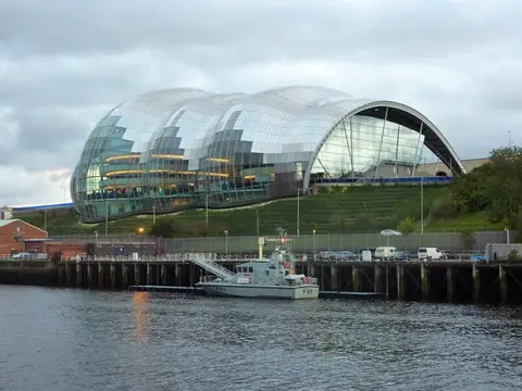 Photo of The Glasshouse, Gateshead, a landmark near Newcastle upon Tyne, Tyne and Wear, north east England.