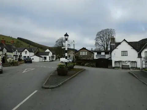 Photo of Llanarmon Dyffryn Ceiriog, a village in Wrexham, north Wales.
