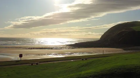 Photo of St Bees, a swimming spot near Whitehaven, Cumbria, north west England.