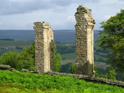 Photo of Yorke's Folly, a folly near Pateley Bridge in Nidderdale, North Yorkshire, northern England.