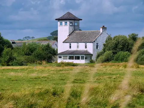 Photo of Caerlaverock, a National Nature Reserve near Carsethorn in the Nith Estuary, Dumfries and Galloway, southern Scotland.