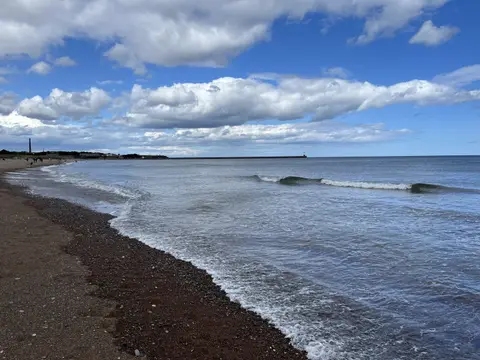 Photo of Cocklawburn Beach, a beach near Berwick-upon-Tweed, Northumberland, north east England.