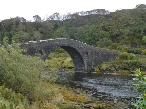 Photo of Clachan Bridge, a landmark near Clachan Seil, Argyll and Bute, the Scottish Highlands and Islands.