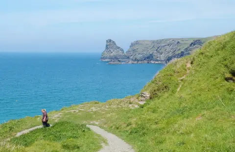 Photo of Tintagel Cliffs, a Site of Special Scientific Interest in Cornwall, south west England.