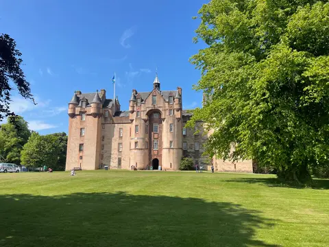 Photo of Fyvie Castle Garden, a garden in Aberdeenshire, north east Scotland.