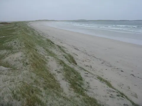 Photo of the Isle of Tiree, an island in Argyll and Bute, the Scottish Highlands and Islands.