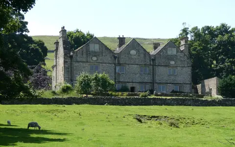 Photo of Braithwaite Hall, a house & garden near East Witton in the Yorkshire Dales, North Yorkshire, northern England.