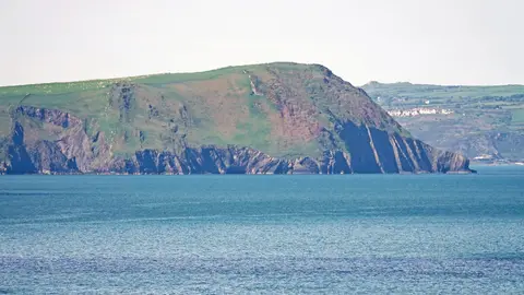 Photo of the coast at Dinas Island, Pembrokeshire, south west Wales.