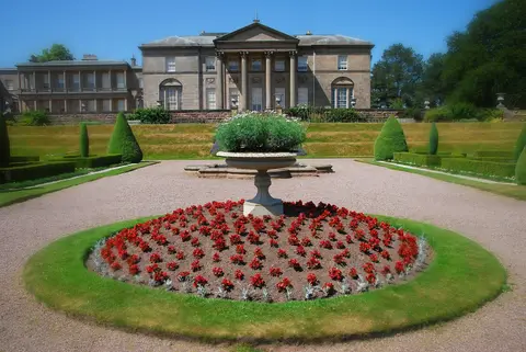 Photo of Tatton Park, a Grade II* registered house & garden near Rostherne, Cheshire, north west England.
