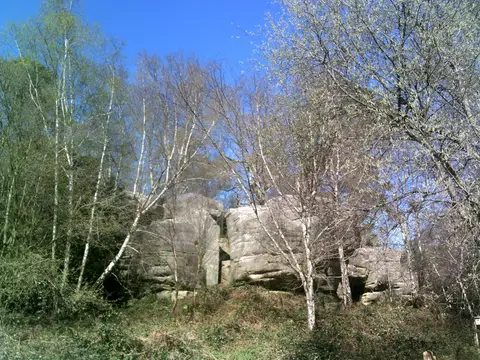 Photo of Eridge Rocks, a rock formation near Groombridge in the High Weald, East Sussex, south east England.