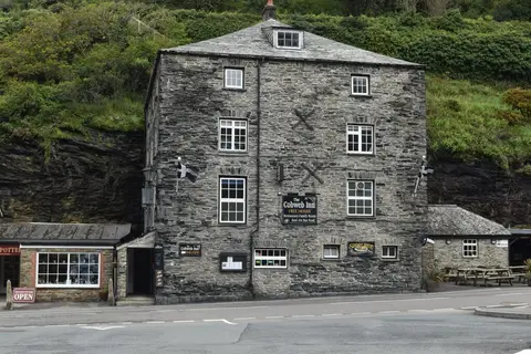 Photo of The Cobweb Inn, a pub near Boscastle, Cornwall, south west England.