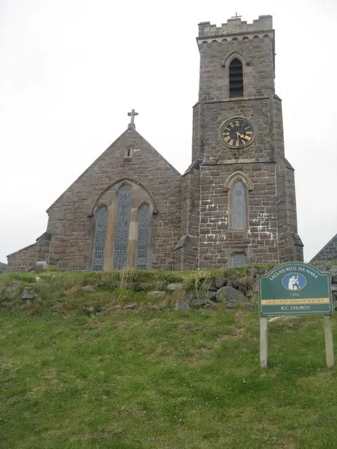 Photo of Our Lady Star of the Sea, a church near Castlebay, Na h-Eileanan Siar, the Scottish Highlands and Islands.