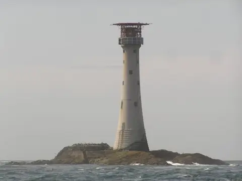 Photo of Smalls Lighthouse, a lighthouse in Pembrokeshire, south west Wales.