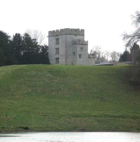 Photo of Newton St Loe Castle, a ruined castle near Bath, Somerset, south west England.