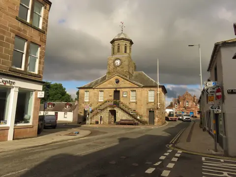 Photo of Sanquhar, a village in Dumfries and Galloway, southern Scotland.