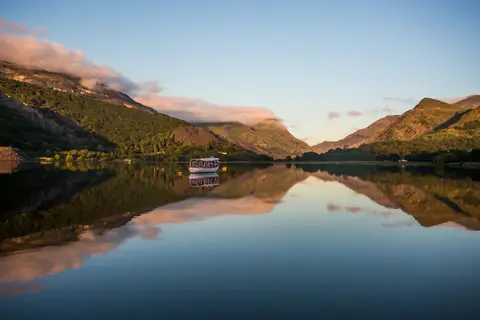 Photo of Llanberis Pass, a landmark near Capel Curig in Eryri, Gwynedd, north Wales.
