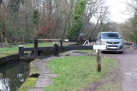 Photo of the Peak Forest Canal, a 15-mile canal running from Dukinfield Junction to Bugsworth Basin, England.