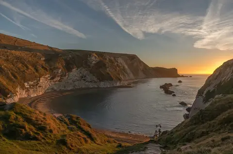Photo of Man O' War Cove, a swimming spot near Osmington, Dorset, south west England.