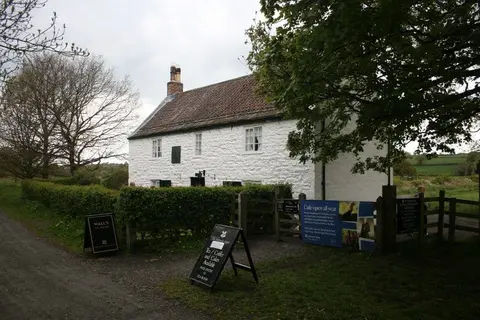 Photo of George Stephenson's Birthplace, a house & garden near Wylam, Northumberland, north east England.