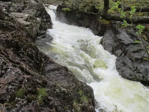 Photo of Galleny Force, a waterfall near Stonethwaite in the Lake District, Cumbria, north west England.