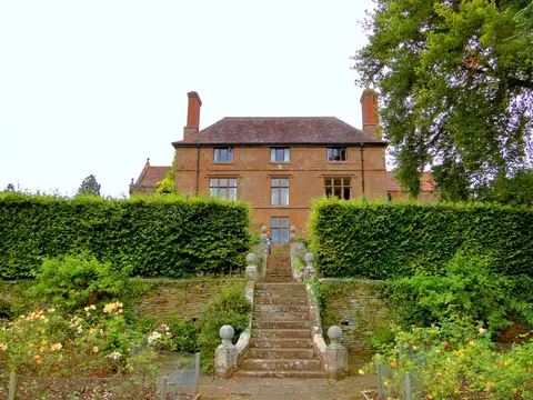 Photo of How Caple Court Gardens, a garden in the Wye Valley, Herefordshire, central England.