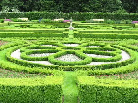 Photo of Pitmedden Garden, a garden in Aberdeenshire, north east Scotland.