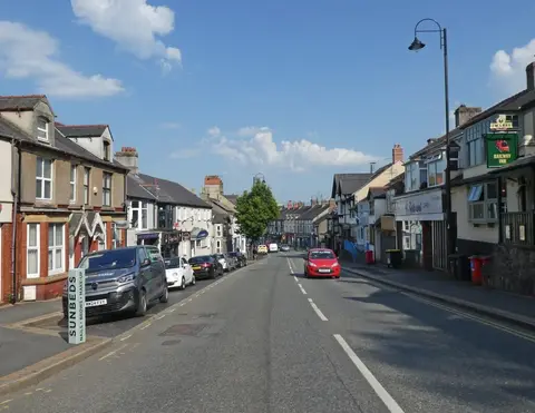 Photo of Llangefni, a village in Anglesey, north Wales.