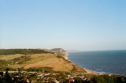 Photo of Charmouth, a village in Dorset, south west England.