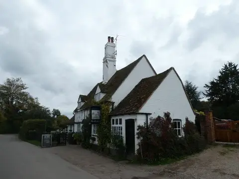 Photo of The Bull and Butcher, a pub near Turville in the Chilterns, Buckinghamshire, south east England.